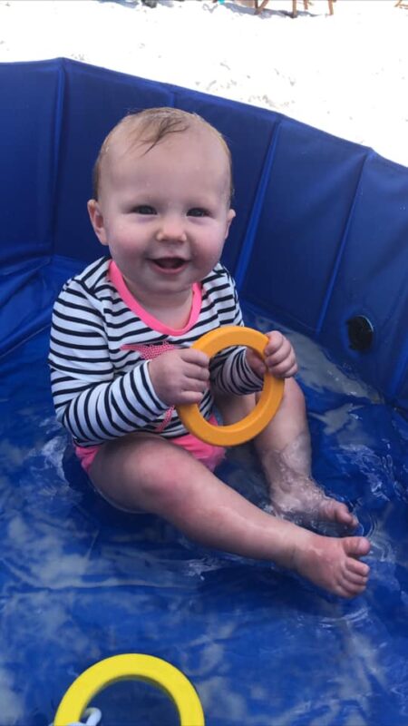beach trip with a baby