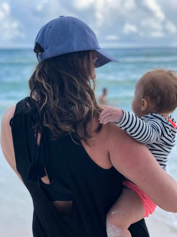 miramar beach with a baby