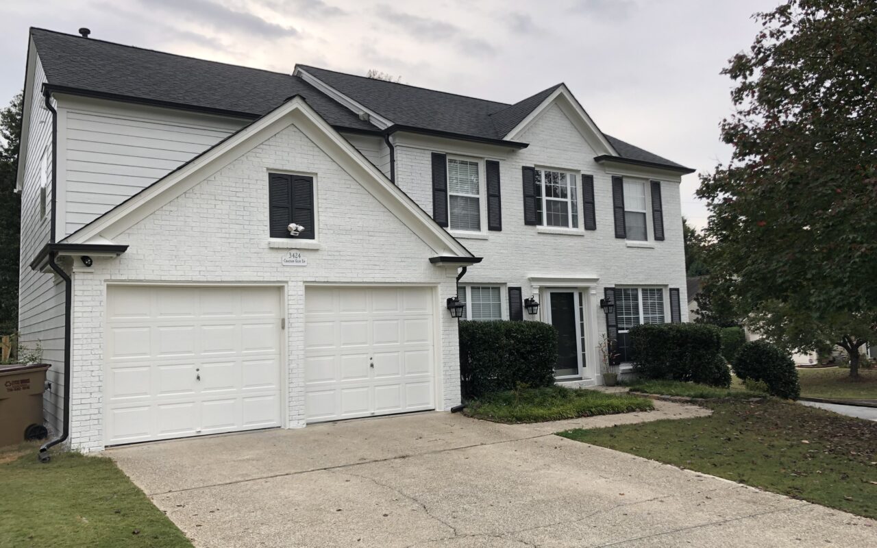 Painted Brick Home In Alabaster White